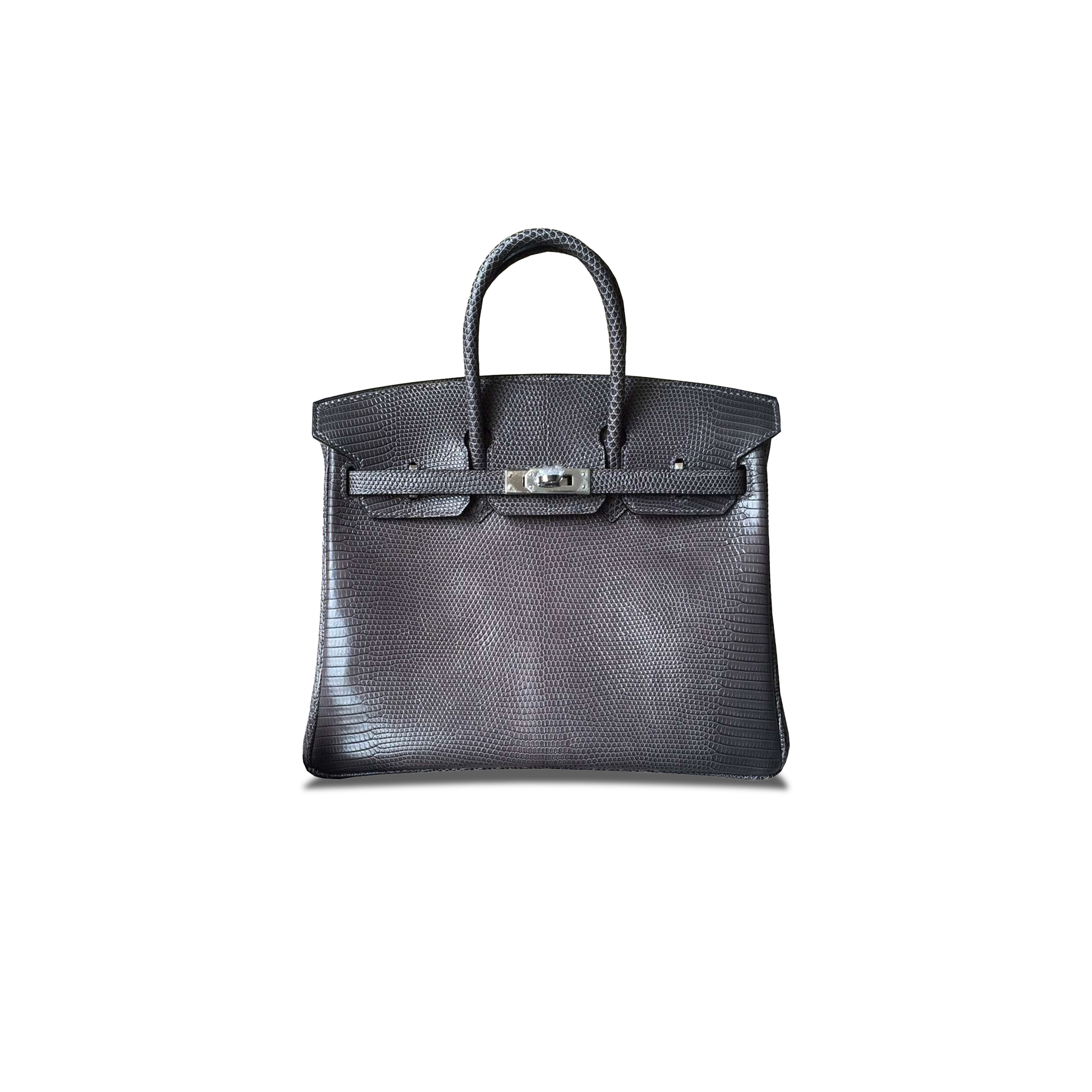 H**mes master birkin 25 lizard pewter grey gold buckle h028352ca17 (25*20*13cm)